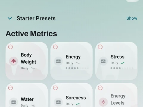 Kinoku Daily Pulse Metrics screen populated with fictional sample training data.