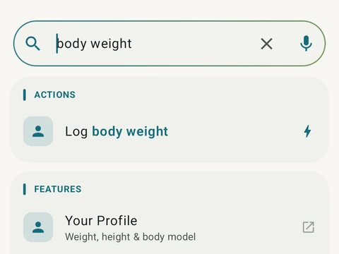Kinoku Search Kinoku screen populated with fictional sample training data.