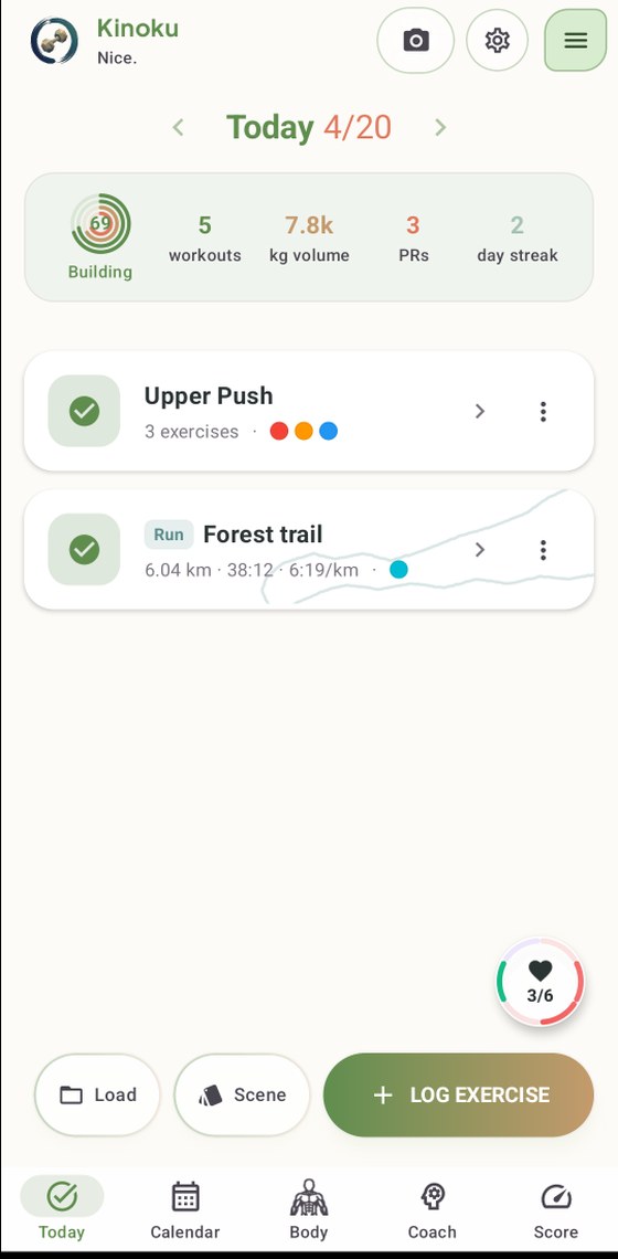 Zen Wellness theme, light mode